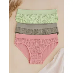 FiveFlag Pack of 3 Printed Mid-Rise Hipster Briefs-picture-36