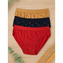 FiveFlag Pack of 3 Printed Mid-Rise Hipster Briefs-picture-37