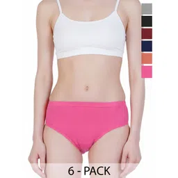 FiveFlag Pack Of 6 Mid-Rise Anti Bacterial Hipster Briefs-picture-38