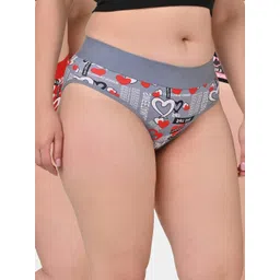 FiveFlag Set of 3 Mid-Rise Cotton Blend Hipster Multicolor Briefs-picture-38