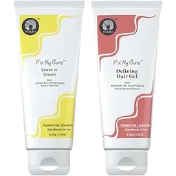 Fix My Curls Protein Styling Duo| For Curly, Wavy, Dry & Frizzy Hair | Frizz Control | Silicone Free Curl Defining Cream & Gel| 50gm each-picture-43