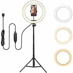 FIXTSON 10'' Professional big LED Light With 6 Feet Tripod Stand | 3 color modes Ring Flash-picture-18