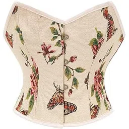 fizzoqi Women’s Printed Jacquard Corset | Short Bust Body Shaper with Adjustable Straps-picture-30