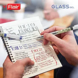 Flair Glass Gel Pen Pack of 10 Pens -Black Ink Gel Pen image 5