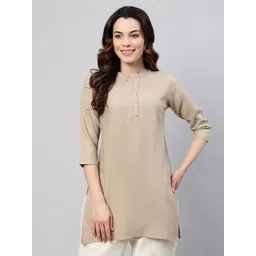 FLAMBOYANT Mandarin Collar Cotton Top-picture-16