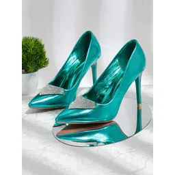 Flat n Heels Pointed Toe Embellished Party Stiletto Pumps-picture-41