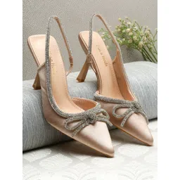Flat n Heels Pointed Toe Embellished Stiletto Pumps With Backstrap-picture-36