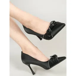 Flat n Heels Stiletto Pumps with Bows-picture-35