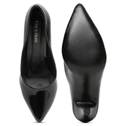 Flat n Heels Women Black Pump Heels image 2