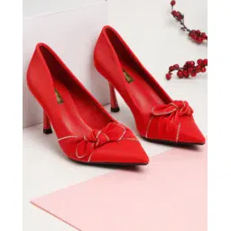 flat n heels Women Pointed-Toe Pumps with Bow Accent-picture-36