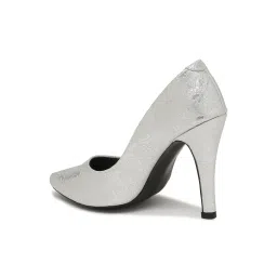 Flat n Heels Women Silver Pump Heels image 4