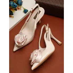 Flat N Heels Women's Beige Back Strap Stilettos-picture-18