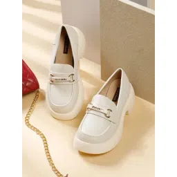 Flat N Heels Women's Beige Casual Loafers-picture-24