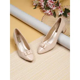 Flat N Heels Women's Beige Casual Pumps-picture-43
