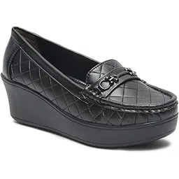 flat n heels Womens Black Loafer FnH GS-151-BK-picture-41