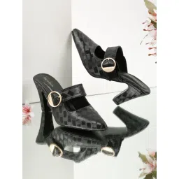 Flat n Heels Women's Black Mule Sandals-picture-46