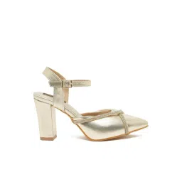 Flat N Heels Women's Gold Ankle Strap Sandals-picture-32