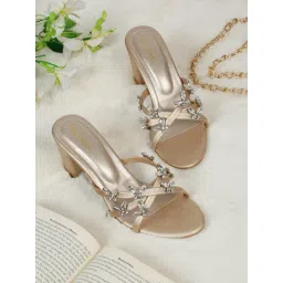 Flat N Heels Women's Gold Cross Strap Sandals-picture-34