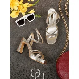 Flat N Heels Women's Golden Ankle Strap Sandals-picture-29