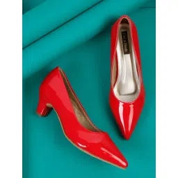 Flat N Heels Women's Red Casual Pumps-picture-33