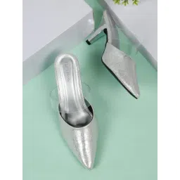 Flat N Heels Women's Silver Pump Shoes-picture-17