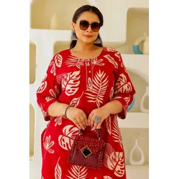 Women Printed Pure Cotton Straight Kurta-image-40