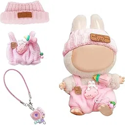 Flavizo 17cm Dolls Clothes | 3 Piece Dolls Outfit Set with Accessories | Adorable Pink Doll Dresses for Plush Toys | Perfect for Display, Role Play and Miniature Collection (No Doll)-picture-13