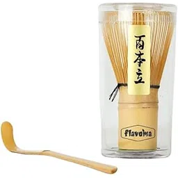 Flavoma Japanese Handmade Bamboo Matcha Whisk Sets of 2 (Delicate Match Brush Japanese Style) + Traditional Scoop (Chashaku), The Perfect Set to Prepare a Traditional Cup of Matcha.-picture-30