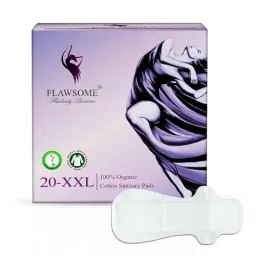 Flawsome 20 Pcs High Absorption Cotton Sanitary Pad Set with Paper Disposal Pouches, Size: XXL (Pack of 10)-picture-43