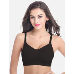 Flenzy Black Solid Bra Lightly Padded Bra-picture-26