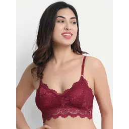 Flenzy Women Lace Bralette Bra - Lightly Padded-picture-10