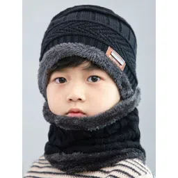 FLEXCYCAP Boys Woollen Beanie With Neck Warmer-picture-38
