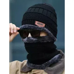 FLEXCYCAP Men Self Design Woollen Beanie image 2