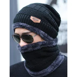 FLEXCYCAP Men Self Design Woollen Casual Beanie Cap-picture-12