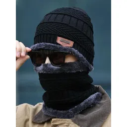 FLEXCYCAP Men Woollen Self Design Beanie Caps-picture-11