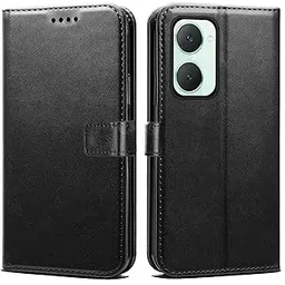 Flip Case for vivo T3 Lite 5G | Card Slots, Magnetic Closure, Black-picture-15