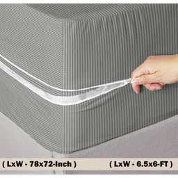 flipkart perfect homes Zippered Double Size Breathable Mattress Cover-picture-24