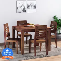 Sheesham Solid Wood Solid Wood 4 Seater Dining Set-image-15