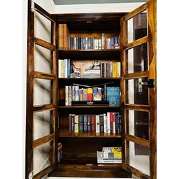 Sheesham Solid Wood Solid Wood Semi-Open Book Shelf-image-26