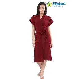 flipkart smartbuy Maroon 3XL Bath Robe-picture-13