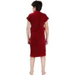 flipkart smartbuy Maroon Large Bath Robe image 2
