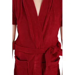 flipkart smartbuy Maroon Large Bath Robe image 3