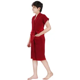 flipkart smartbuy Maroon Large Bath Robe image 4