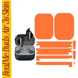 Flipkart SmartBuy realme buds air 3s skin(case+buds)any device not include_its cut_orange_m442as Mobile Skin-image-43