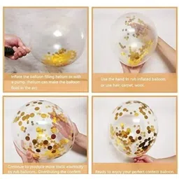 flipzone Solid Happy Birthday Gold Cursiv birthday bunting banner pack of 60 Balloon image 4