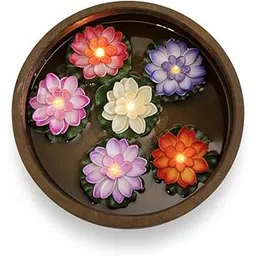 Floating LED Lotus Flowers, Waterproof Pool Lights with Water Sensor, 6-Pack Multicolour-picture-24