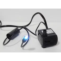 flojoy Asian Pumps & Machineries 3W Small Fountain Water Pump For Showpiece/Aquarium/Single Led Mirchi Bulb Pump head 2 ft (200 l/hr) Colour Changing Light Effect (RGBPW) image 1
