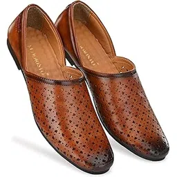 flooristo Ethnic Branded Wedding Loafer Mojaris Juttis for Men/Boys Shoes-picture-54
