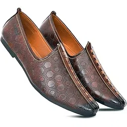 flooristo Ethnic Juttis Mojaris Nagra Shoes for Men-picture-23