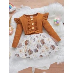 Flora Floral Print Flutter Sleeve A-Line Midi Dress-picture-45